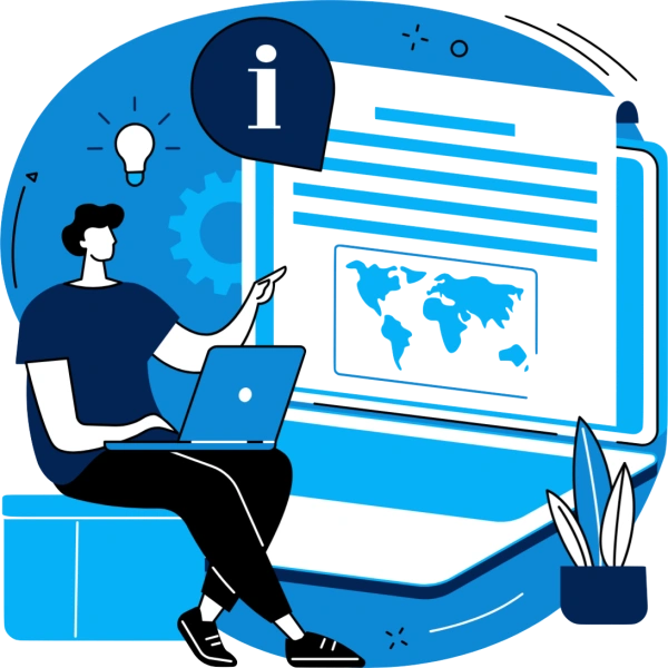 Illustration representing KaSocius training services in programming, database management, and software development tools